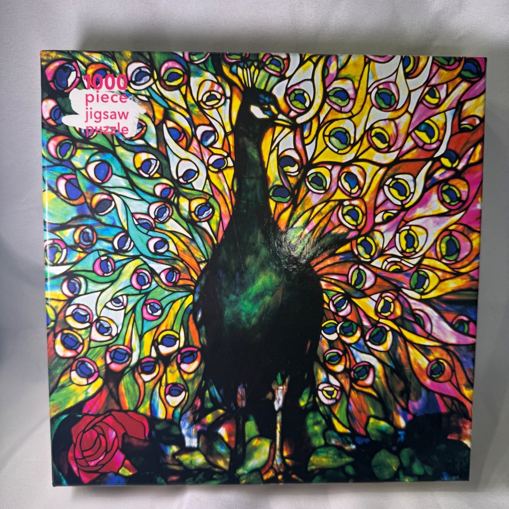 Flame Tree Louis Comfort Tiffany Displaying Peacock 1000 Piece Jigsaw Puzzle Art